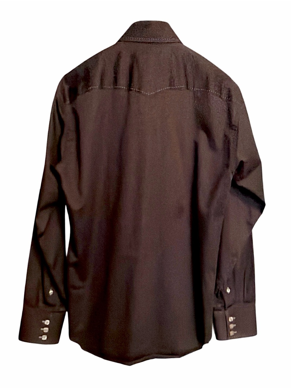 BOGOSSE Men’s Casual Button-Down Shirt with Contrast Stripe Lining & Cuffs - Picture 2 of 16